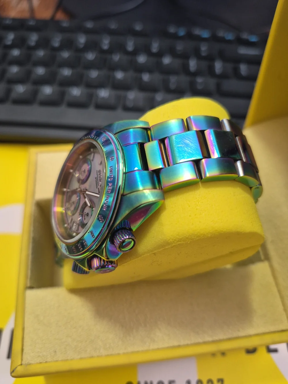 Invicta Speedway 23942  Stainless Steel Chronograph Watch - Green/Purple